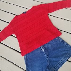 NWOT XL red loose knit sweater